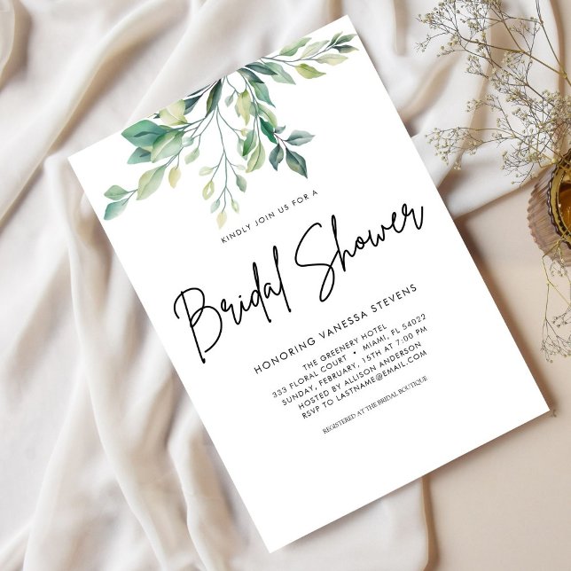 Modernes handgeschriebenes Script Black Brautparty Einladung (Von Creator hochgeladen)