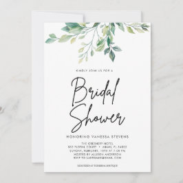 Modernes handgeschriebenes Script Black Brautparty Einladung