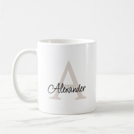 Modernes handgeschriebenes Script Monogram & Name Kaffeetasse