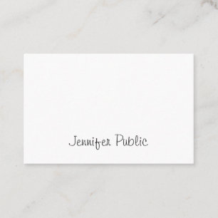 Modernes, handgeschriebenes Skript Cool Sleek Schl Visitenkarte