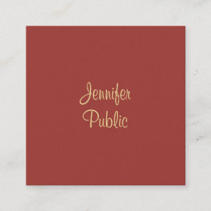 Modernes Handwriting Name Skript Elegante Vorlage Quadratische Visitenkarte