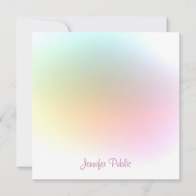 Modernes Handwriting-Skript Trendfarbige Vorlage (Vorderseite)