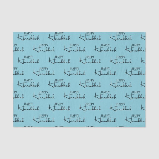 Modernes Happy Hanukkah Holiday Tissue Paper Seidenpapier (Vorderseite)