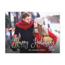 Modernes Happy Holidays FOTO Weihnachtsgrüße