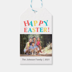 Modernes  Happy Osterfest Personalisiert Geschenkanhänger