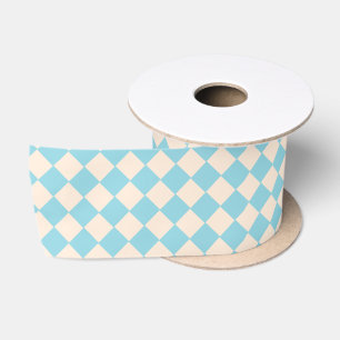 Modernes Harlequin Diamond Blue Satinband