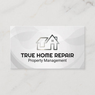 Modernes Haus-Logo Immobilienreparatur Visitenkarte