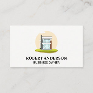 Modernes Haus   Real Anwesen Logo Visitenkarte