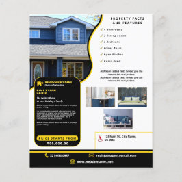 Modernes Haus verkaufen maßgeschneidertes Schwarz  Flyer
