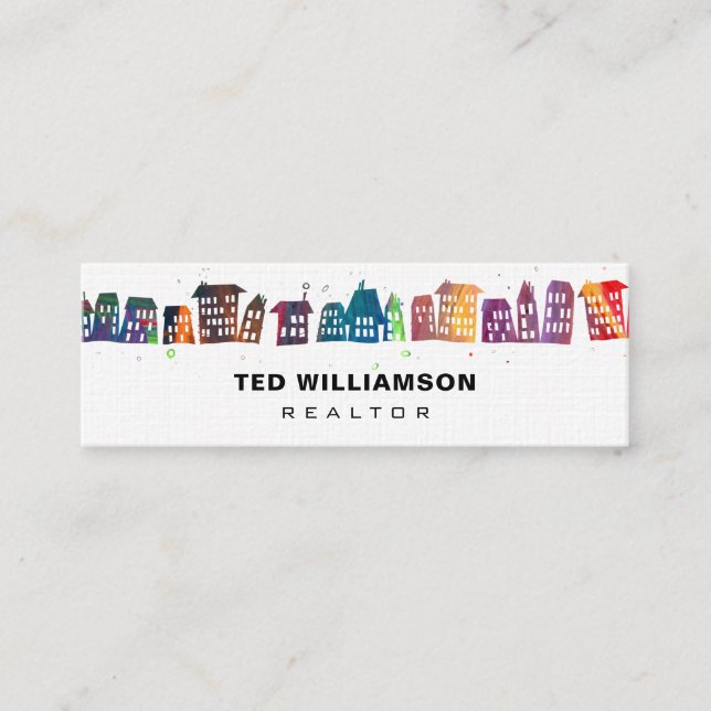 Modernes Haus-wirkliches Anwesenberuflicher Mini Visitenkarte (Vorderseite)