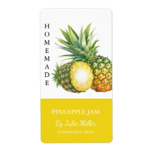 Modernes, hausgemachtes Ananas-Marmelade-Label