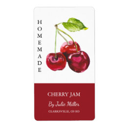 Modernes hausgemachtes Cherry-Jam-Label