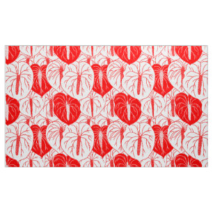 Modernes hawaiianisches Bild Anthurium nahtlos gef Stoff