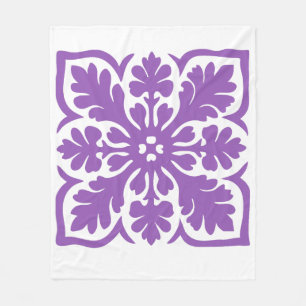 Modernes hawaiianisches Lila Inseldesign Fleecedecke