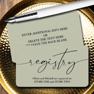 Modernes Heiratsregister Begleitkarte