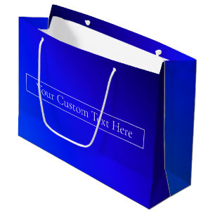 Modernes, helles Blau und Lila Gradient Ombre Große Geschenktüte