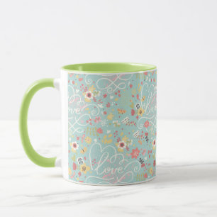 Modernes helles romantisches Muster Tasse
