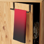 Modernes, helles Rot und Schwarz Geschirrtuch<br><div class="desc">Ein zeitgenössisches,  helles rot-schwarz-farbenes Design. Passen Sie die Farbe des roten Hintergrunds an,  um Ihre Küchendekoration anzupassen. Erstellen Sie Ihr eigenes modernes Grafikdesign.</div>