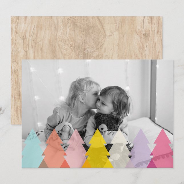 Modernes, helles Weihnachtsbaum-Foto (Vorne/Hinten)