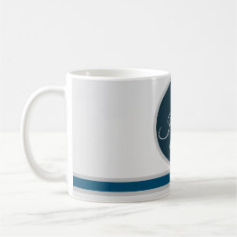 Modernes hellgraues Monogramm-Elegant Kaffeetasse
