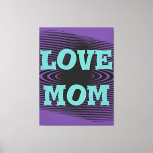 Modernes, hellgrün, schwarz, lila Design Leinwanddruck