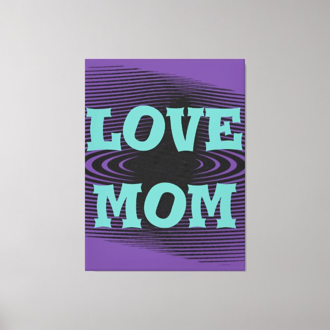 Modernes, hellgrün, schwarz, lila Design Leinwanddruck (Vorderseite)