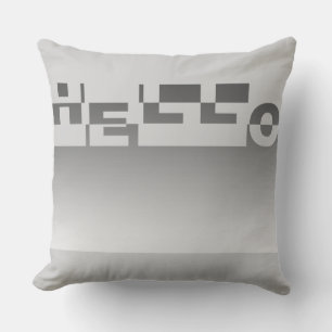 Modernes HELLO Banner + Ihr Backgr. Ideen Kissen