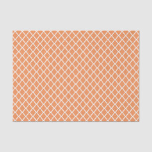 Modernes hellorangees Marokkaner Quatrefoil Muster Seidenpapier