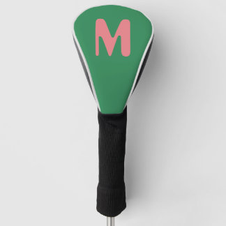Modernes, hellrosa Anfangsbuchstabe | Meeresalgen  Golf Headcover