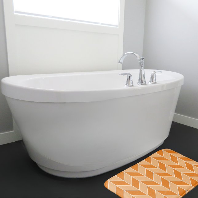 Modernes Herbst-Orangenmuster Badematte (Von Creator hochgeladen)