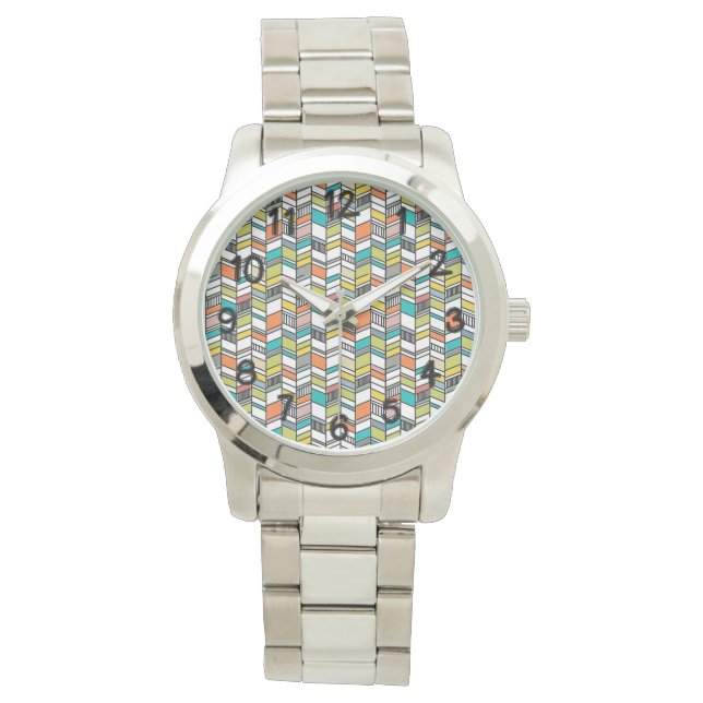 Modernes Herringbone aus dem Mittelalter Armbanduhr (Vorderseite)