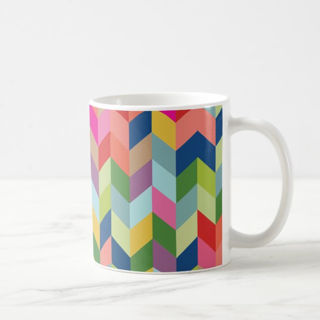 Modernes Herringbone-Muster Kaffeetasse (Rechts)