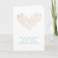 Modernes Herz der Goldenen Branchen Hochzeiten Glü