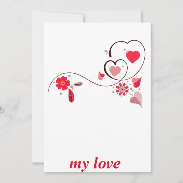 modernes Herz, Feiertagskarte (Vorderseite)