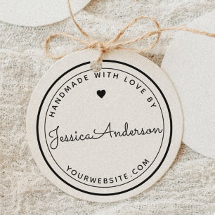 Modernes Herz Handmade mit Liebe Craft DIY Produkt Permastempel