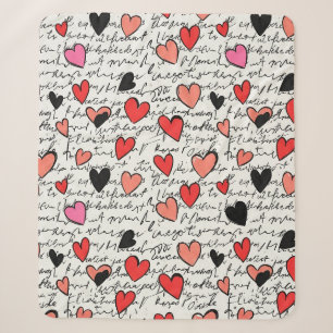 Modernes Herz Muster mit Schrift Hintergrund (15) Sherpadecke
