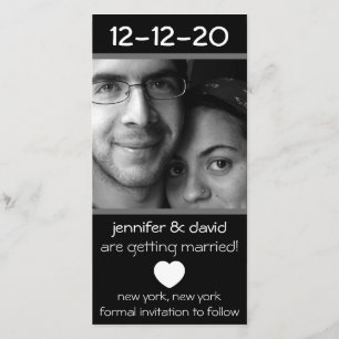Modernes Herz rettet die Daten (grau) Save The Date