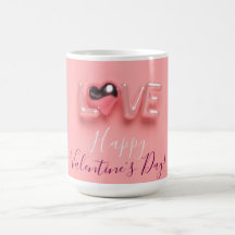 MODERNES HERZ ROSA VALENTINSTAG