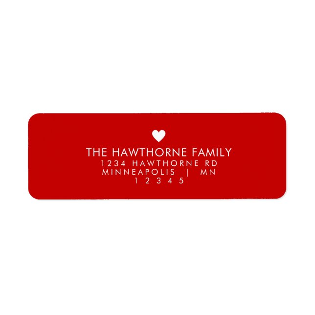 Modernes Herz Senden Liebe Minimal Chic Red Valent (Vorne)
