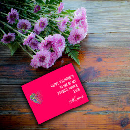 Modernes Herzrosa in Liebe Postcard Feiertagspostkarte