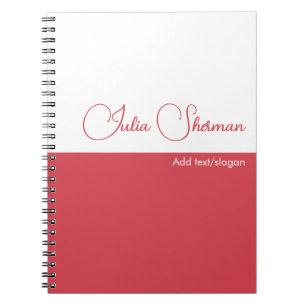 Modernes Hibiskus Rote Feminine Minimalistische Sc Notizblock