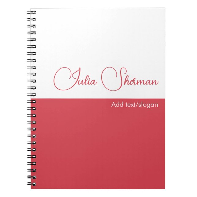 Modernes Hibiskus Rote Feminine Minimalistische Sc Notizblock (Vorderseite)