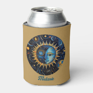 Modernes Himmelsgalaxie Sun Moon Monogram Dosenkühler