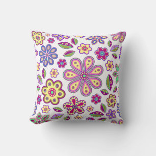Modernes Hippie Floral Muster   Botanisch Kissen
