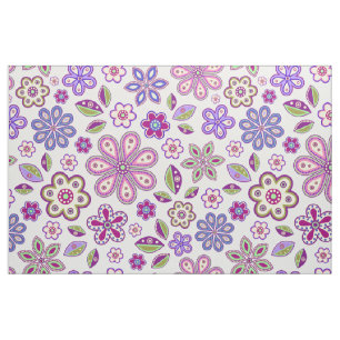 Modernes Hippie Floral Muster   Botanisch Stoff