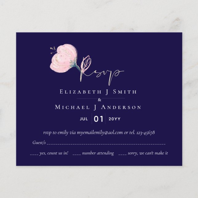 Modernes Hochzeitbudget für Hochzeiten in Blue Pin (Vorderseite)