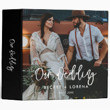 Modernes Hochzeitsalbum des Fotos