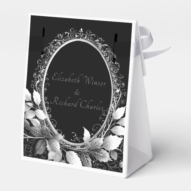 Modernes Hochzeitsdesign Geschenkschachtel (Rückseite)