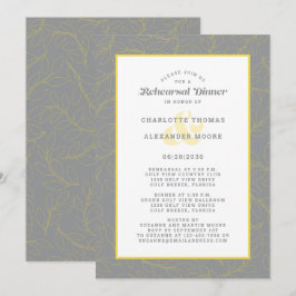 Modernes Hochzeitsessen Probe Abstrakt Grau Einladung