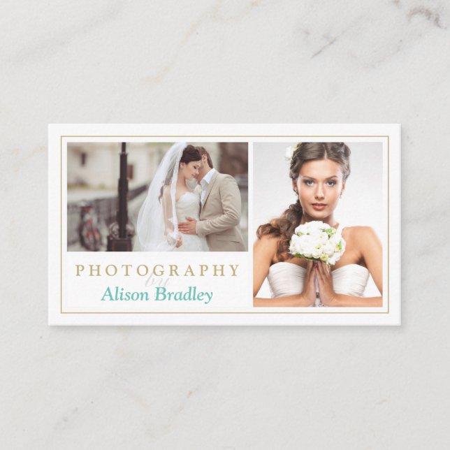 Modernes Hochzeitsfotografie Studio Elegant Stilvo Visitenkarte (Vorderseite)